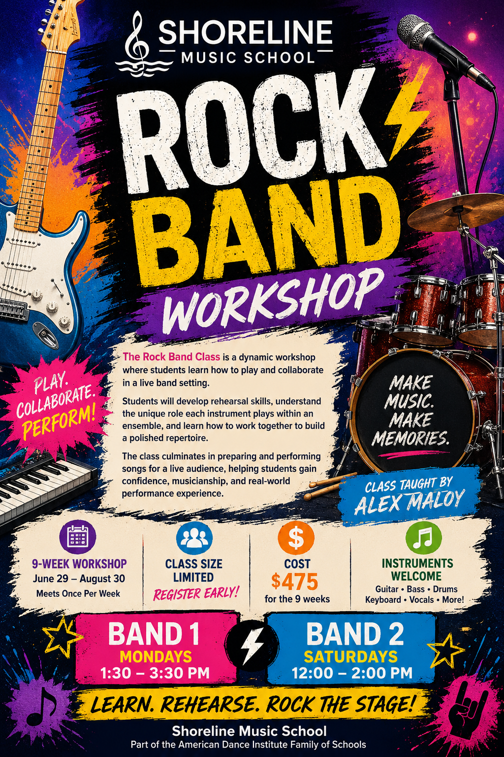 Rockband Camp Flyer